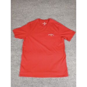 Tommy Bahama Red T shirt mens medium Relax Fit Beach Casual Wear Logos